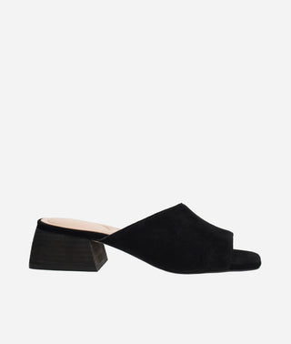 Nataly Block Heel Black Suede
