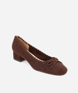 Novie Pump Espresso Suede
