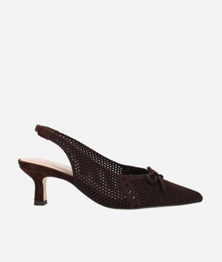 Pelle Moda - Beliz Slingback Pump Chocolate Knit