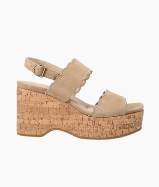 Pelle Moda - Ciana Wedge -Fawn tan cork wedge
