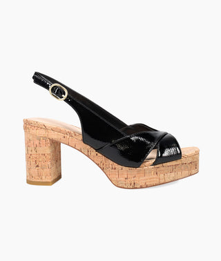 Pelle Moda - Ilori Platform - Black patent and cork