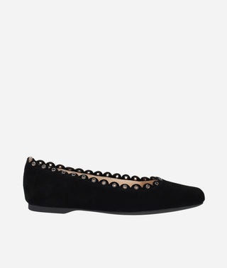 Pelle Moda - Ilyne Ballet Flat Black Suede