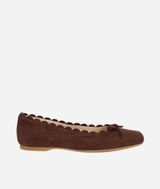 Ilyne Ballet Flat Espresso Suede