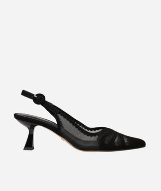 Pelle Moda - Jacie Mid Heel - Black Mesh Pump