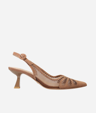 Pelle Moda - Jacie Mid Heel - Taupe Mesh Pump