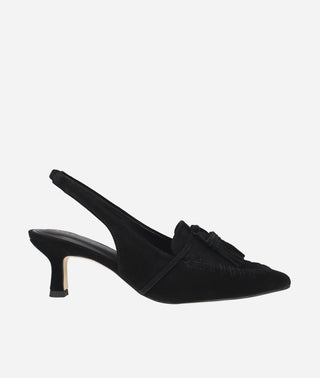 Pelle Moda - Kesia Slingback Pump Black Suede