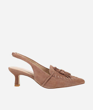 Pelle Moda - Kesia Slingback Pump Taupe Suede
