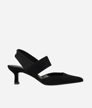 Pelle Moda - Kiam Low Heel - Black Stretchy Pump