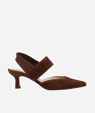 Pelle Moda - Kiam Low Heel - Espresso Brown Suede Pump