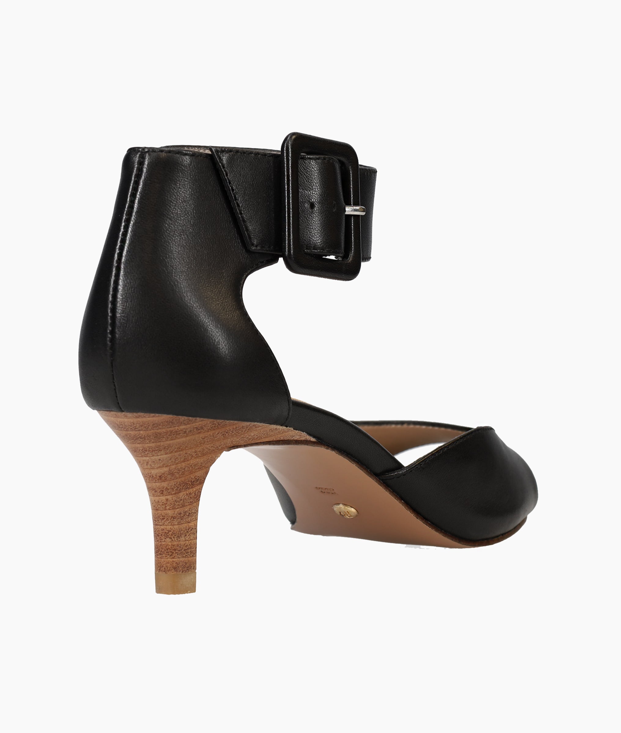 Berlin Low Heel - Black Leather