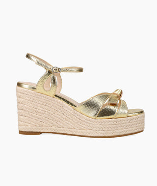 Pelle Moda - Elbie - Gold Espadrille Wedge