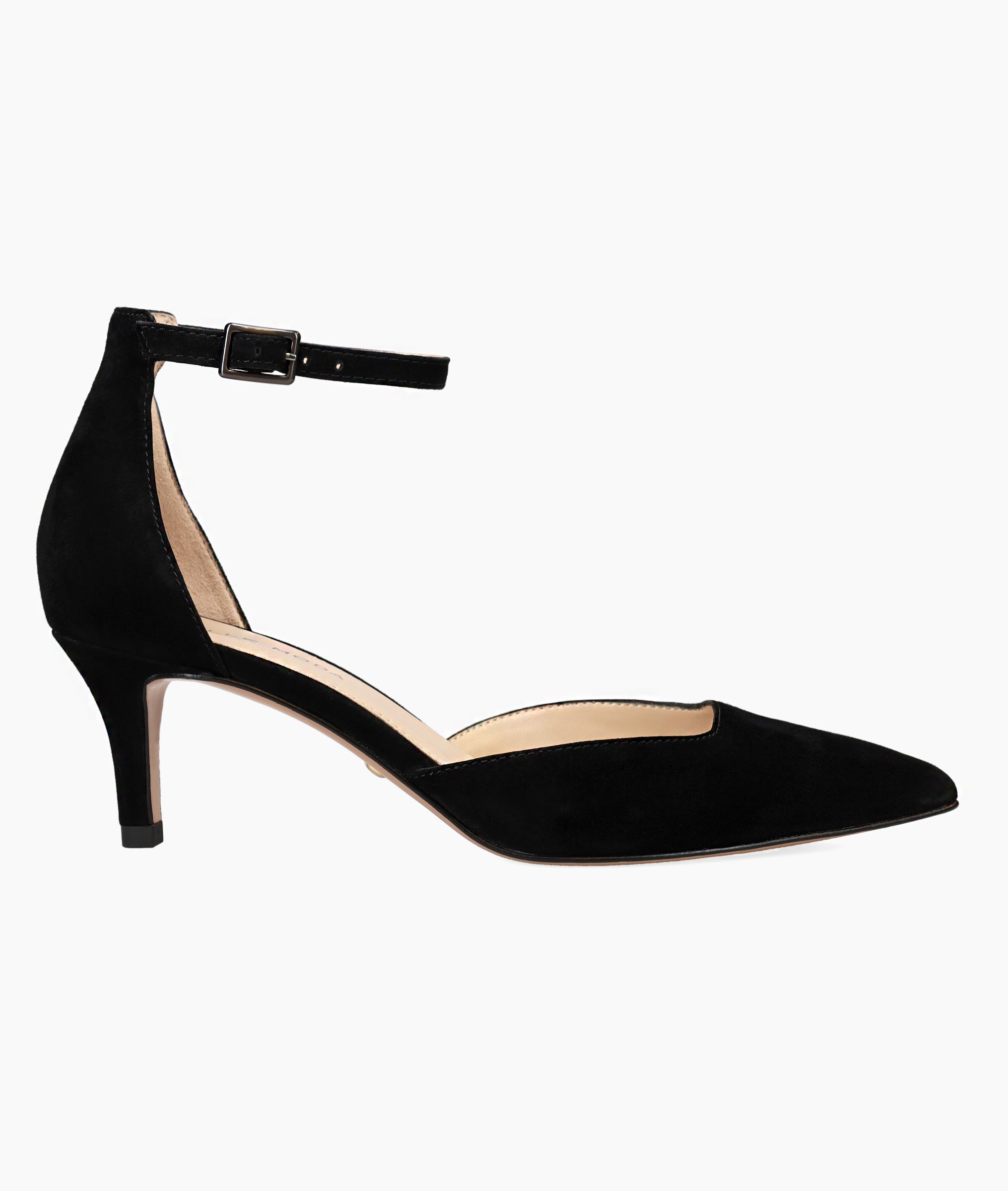 Pelle Moda - Kendal Low Heel Pump - Black Suede