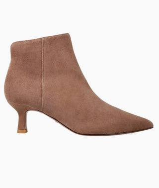 Pelle Moda - Kiesa Bootie - Taupe - Suede  - Low Kitten Heels