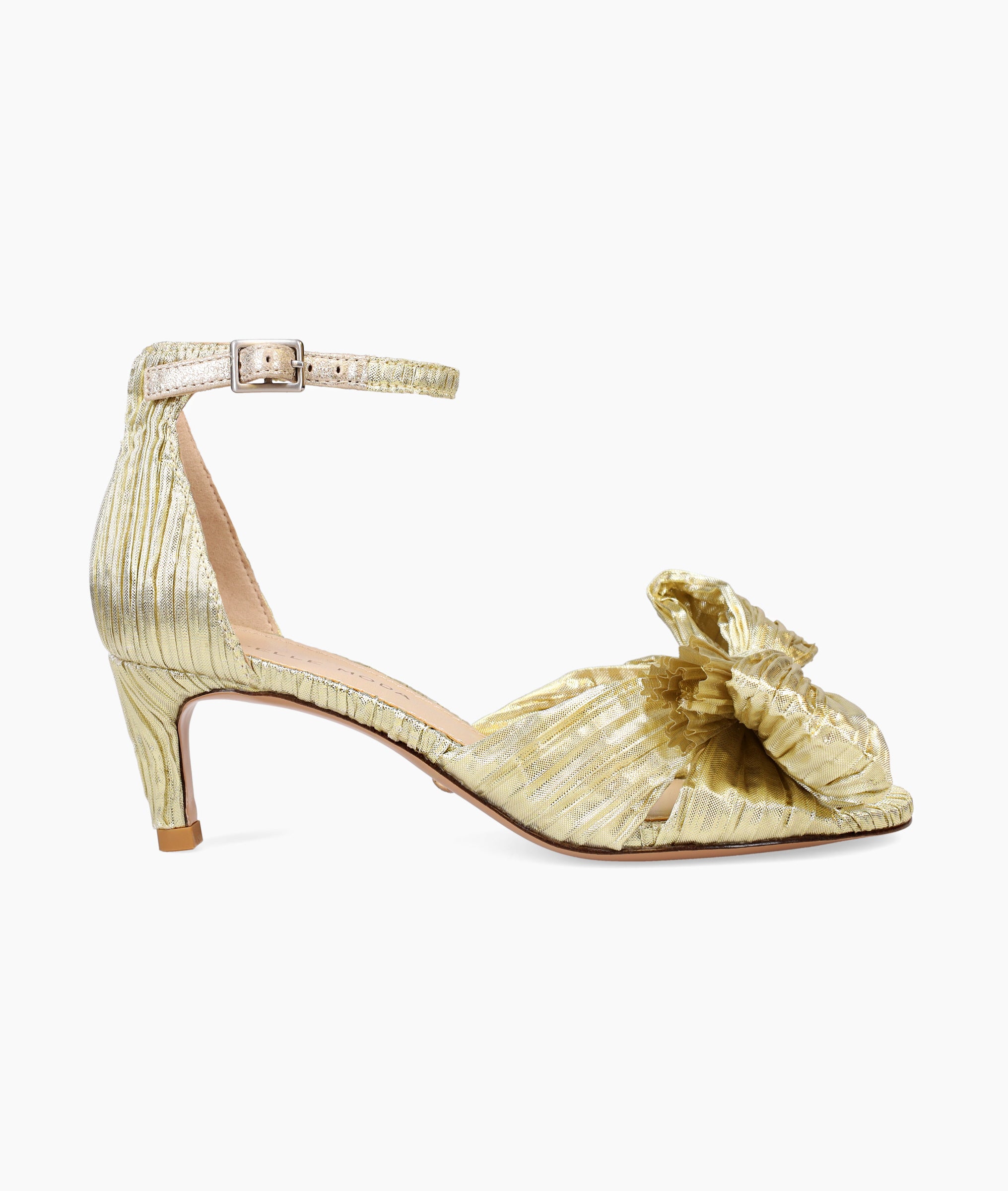 Gold fashion short heel