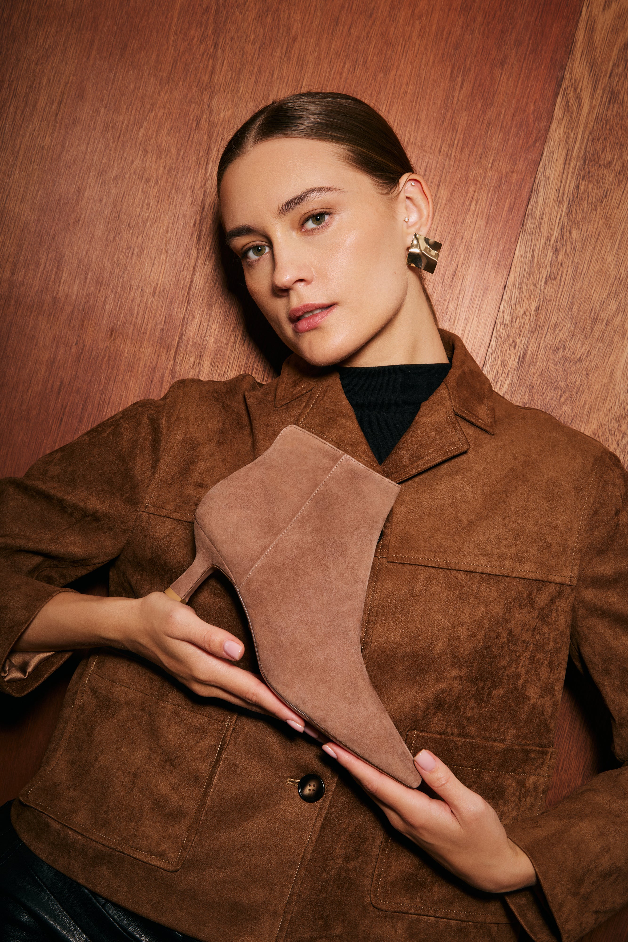 Pelle Moda - Kiesa Bootie - Taupe - Suede – Pellemoda.us