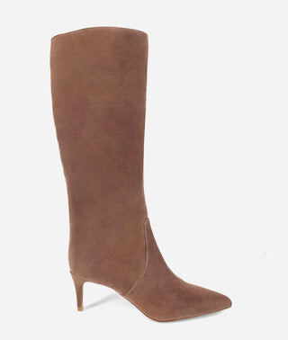 Ravina Boot Knee High-Taupe-Mocha-Suede-Pelle Moda