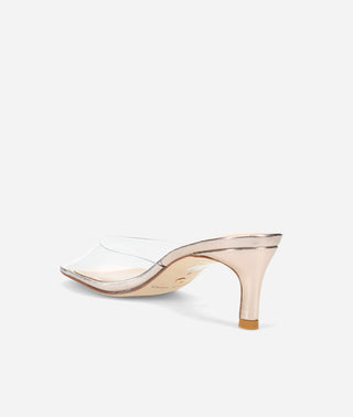 Unia Slide Clear Vinyl Gold Leather