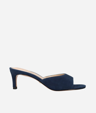 Unia Slide Kitten Heel in Midnight Suede-Pelle Moda