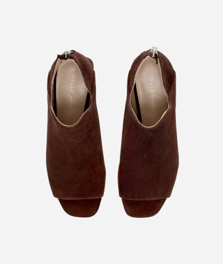 Vaneza Open Toe Bootie Espresso Suede
