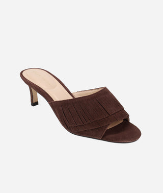 Venna Low Heel Slide Espresso Suede