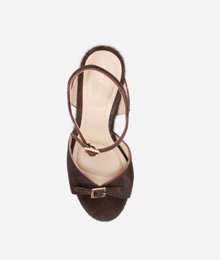Winny High Heel Espresso Hair Calf