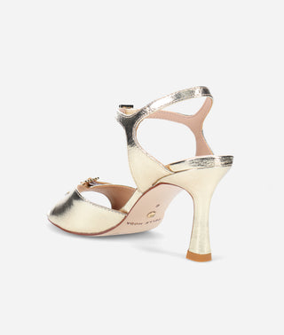 Winny High Heel Light Gold Leather