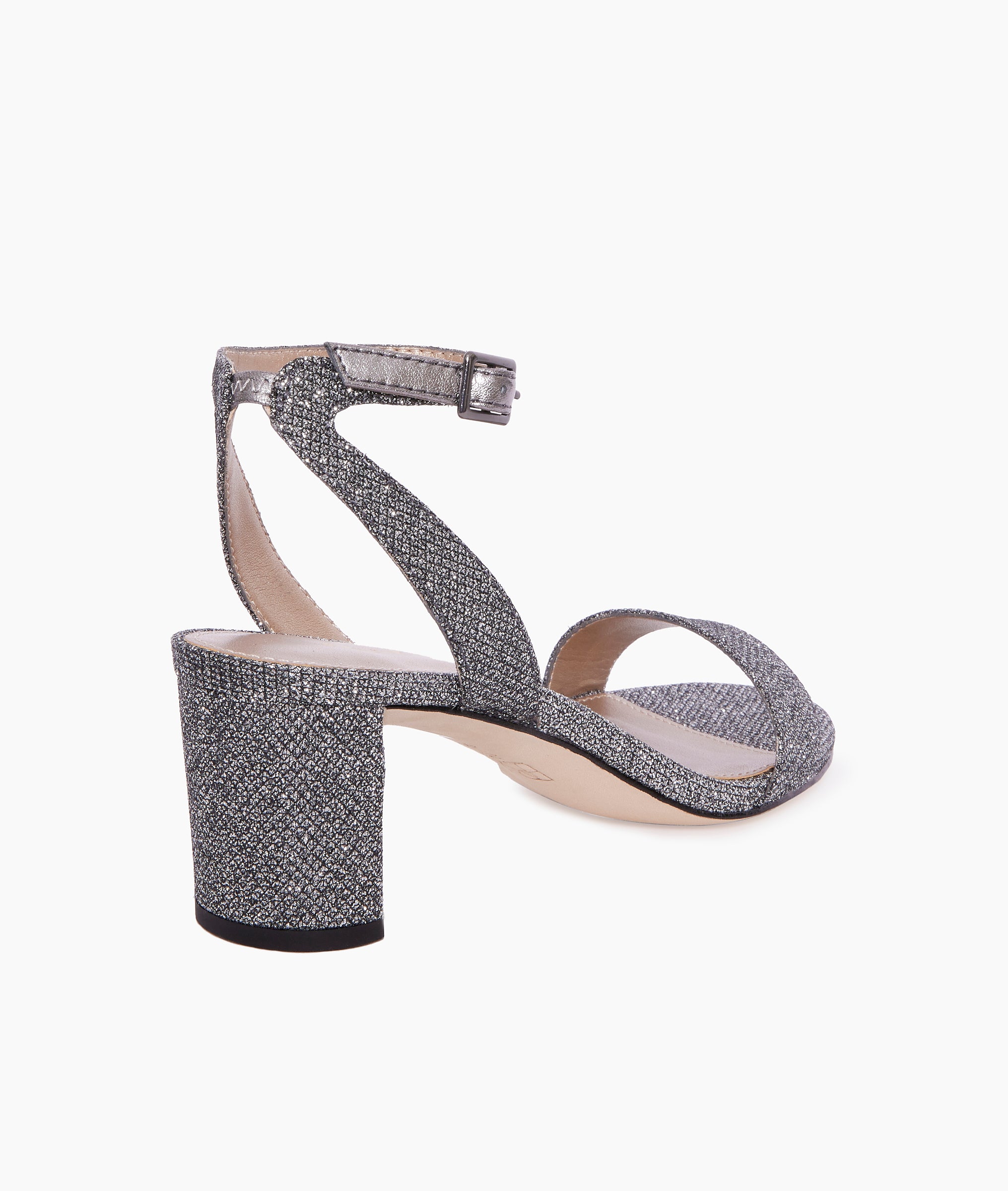 Pelle Moda Moira 2 Metallic Textile Low Heel Sandals